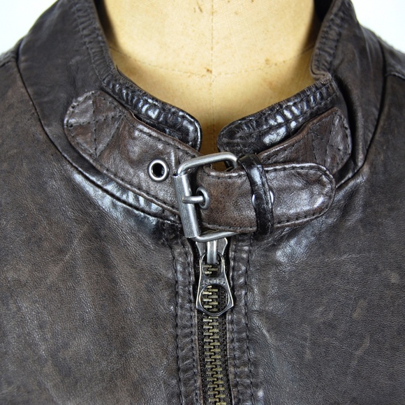 VTG SCOTCH & SODA Brown Bomber Moto Jacket - Picture 6 of 16